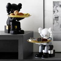Gambar Nampan Dekorasi Patung Pajangan Tempat Kunci Key Candy Tray Storage - Black & white dari Blesstenia undefined 2 Tokopedia