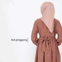 Gambar Gamis Polos Cantik Mecca Dress Muslimah by Butik Arisa - Coffee, M dari vanilla_noona undefined 3 Tokopedia