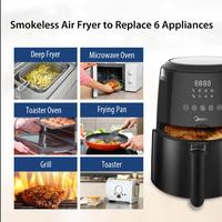 Gambar Midea Air Fryer MF-CN35B - Kapasitas 4.7L -Penggoreng Elektrik Digital dari Midea Electronics Indonesia undefined 5 Tokopedia