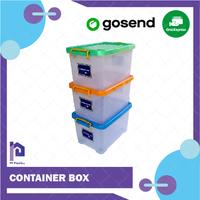 Gambar CONTAINER BOX CB 60 + RODA / KONTAINER SIP 60 LITER / STORAGE BOX dari PP Plastiku undefined 3 Tokopedia