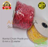Gambar Tali Rantai Traffic Cone / Plastik Chain Kerucut Lalu Lintas 8mm x 25m dari Alsyikha undefined 2 Tokopedia