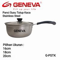 Gambar Panci Susu - Milk Pan - Panci Masak Stainless Tutup Kaca 16/18/20cm - 18CM dari Geneva Indonesia undefined 4 Tokopedia
