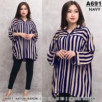 Gambar BAJU ATASAN JUMBO KEMEJA SALUR WANITA 4XL BIG SIZE LD 130 dari Belle Butik undefined 1 Tokopedia
