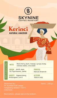 Gambar KOPI ARABIKA KERINCI NATURAL ANAEROB ROASTED BEAN - 100gr, Giling Kasar dari Sky Nine Coffee undefined 4 Tokopedia