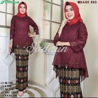 Gambar setelan kebaya brukat modern jumbo/kebaya brukat/kebaya wisuda - maroon, M dari MAJUU OLSHOP undefined 5 Tokopedia