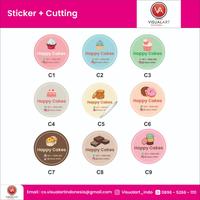 Gambar Cetak Stiker Label + cutting (ukuran: 3cm, 5cm, 7cm)- Chromo - 3CM dari VisualArt Indonesia undefined 3 Tokopedia