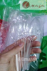 Gambar SENDOK MAKAN PLASTIK BENING 16CM 1PACK ISI 100PCS dari Limasaa undefined 2 Tokopedia