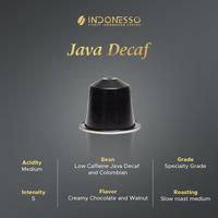 Gambar INDONESSO 10+2 Java Decaf Decaffeinated Coffee Capsules Compatible with Nespresso Machines / Kapsul Kopi Rendah Kafein dari Indonesso undefined 2 Tokopedia