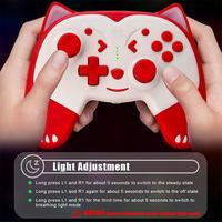 Gambar IIne Pro Controller Bluetooth Wireless Gamepad Nintendo Switch Dog/Fox - L504 RED dari Rocket Games undefined 3 Tokopedia