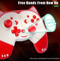 Gambar IIne Pro Controller Bluetooth Wireless Gamepad Nintendo Switch Dog/Fox - L504 RED dari Rocket Games undefined 5 Tokopedia