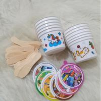 Gambar Cup motif ice cream 100 ml ( isi 50 pcs ) dari Nayra ice cream. undefined 1 Tokopedia