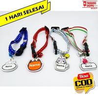 Gambar Kalung Kucing MOTIF STRIP BINTIK Custom Nama Logo (Cat Tag) - KALUNG SAJA dari TAKAHIRO SHOPPU undefined 1 Tokopedia
