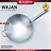 Gambar SUBRON Wajan Kuali 34cm 36cm Wok Stainless Pegangan Tebal Kuat Kokoh - 34cm dari SUBRON KITCHENWARE undefined 2 Tokopedia