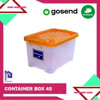 Gambar CONTAINER BOX CB 45 + RODA / KONTAINER SIP 45 LITER / STORAGE BOX dari PP Plastiku undefined 2 Tokopedia