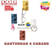 Gambar Pengait Gantungan Dinding Tempel Tembok Cantolan Rotasi 4 Hook dari SIPmurahShopStore undefined 1 Tokopedia