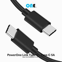 Gambar Power One Link Type C to C 5A Super Fast Charging QC 3.0 5A 2 meter - Hitam dari Inti Global Manunggal undefined 3 Tokopedia