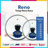 Gambar Reno Tutup Panci Kaca Bening Uk. 18|20|22|24|26|28|30|32cm - 32CM dari Home Electro undefined 1 Tokopedia