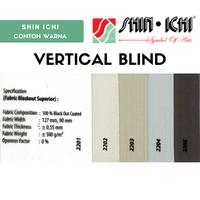 Gambar Vertical Blind Shin Ichi Tirai Minimalis Jendela Blackout Advant 22xx dari ARTA MULIA DECORATION undefined 3 Tokopedia