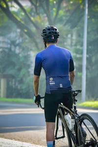 Gambar Jersey Sepeda Spandex Lengan Pendek Blue Ombre Full Zipper Snapback - XS dari Snapback ind undefined 3 Tokopedia