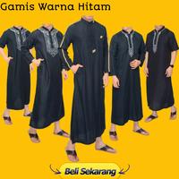 Gambar GAMIS PRIA JUBAH KOKO MUSLIM LIS ADEM COCOK RAMADHAN DAN LEBARAN - HITAM BG PNJANG, M dari Cak Karim17 undefined 2 Tokopedia