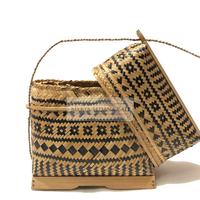 Gambar Tas / Gandek Anyaman Bambu Motif Bali - Natural dari PURI TAKSU undefined 2 Tokopedia