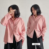 Gambar Atasan Wanita Kemeja Lengan Panjang Katun Premium - True Blue dari Plazabajubranded undefined 4 Tokopedia