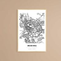 Gambar Framehay Hiasan dinding Peta Kota mekkah Madinah Kaligrafi ayat kursi - mecca, 30X45CM dari framehay undefined 5 Tokopedia