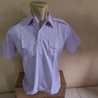 Gambar Kemeja Putih PDH Pangkat/Pilot Kantong 2 Lengan Pendek Regular - XL dari Fourty Collection undefined 3 Tokopedia