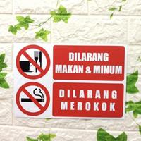 Gambar Stiker dilarang merokok dan makan minum ukuran 20x30cm dari Garda Prima Sakti undefined 1 Tokopedia