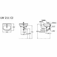 Gambar Toto Wastafel - Wash Basin warna White LW211CJ Complete Set (Go-send) dari Glodok Teknik Supplier undefined 2 Tokopedia
