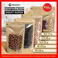 Gambar STANDING POUCH VARIAN KOMBINASI TRANSPARAN - KEMASAN MAKANAN 16x24 - CLEAR - KRAFT dari kilat packing undefined 4 Tokopedia