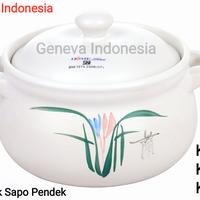 Gambar Panci Sapo Mangkok Sapo Obat Keramik Tanah Liat Putih Pendek Homeline - KS-41 dari Geneva Indonesia undefined 1 Tokopedia