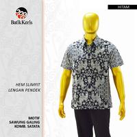 Gambar Batik Keris Hem Slimfit Lengan Pendek Sawunggaling Komb Satata - Maroon, M dari BATIK KERIS OFFICIAL undefined 4 Tokopedia
