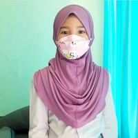 Gambar hijab jilbab kerudung bergo masker anak telinga bisa di buka jersey - Orange dari athabi_muslimahstore undefined 3 Tokopedia