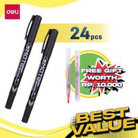 Gambar Deli Paket ATK Ekonomis 24 pcs Spidol Permanent Tinta Hitam EU10420 dari Deli Office Automative undefined 1 Tokopedia