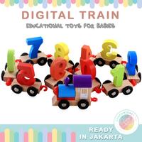 Gambar JKT Wooden Number Train Mainan Balita Puzzle Kayu Anak Bayi Edukasi dari shoponebaby undefined 1 Tokopedia