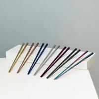 Gambar Sumpit Makan Stainless Chopstick Hotel Cafe Standard Silver Black Biru - Hitam dari Conalli undefined 1 Tokopedia