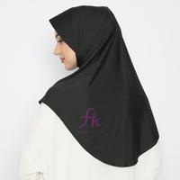 Gambar Hijab Instan Sport Basic Jilbab Rania Dark Black dari Fania Official Shop undefined 5 Tokopedia