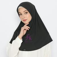 Gambar Hijab Instan Sport Basic Jilbab Rania Dark Black dari Fania Official Shop undefined 1 Tokopedia