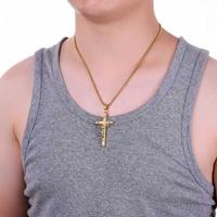 Gambar Kalung Salib Yesus Titanium | Kalung Katolik Keren Elegan Stylish - Gold dari Alpha-Omega.id undefined 5 Tokopedia