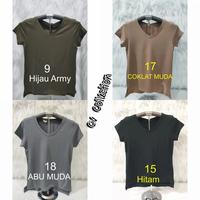 Gambar Atasan wanita polos/atasan baju wanita katun premium vneck/kaos wanita - salem dari vv-olshop undefined 1 Tokopedia