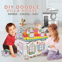 Gambar 3D DIY Doodle Creative Graffiti Villa House Rocket Mainan Karton Rumah - Rocket dari onebaby shop undefined 4 Tokopedia