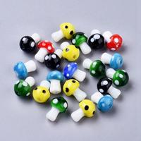 Gambar Manik Manik Kaca Bentuk Jamur Lampwork Murah Mushrooms Beads Handmade - Putih, 10mm*12mm dari Falf store undefined 1 Tokopedia