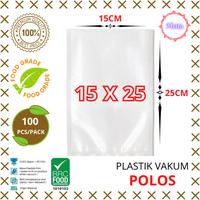 Gambar PLASTIK VAKUM MAKANAN POLOS 15x25 cm - Vacuum Bag POLOS - 100PCS/PAK dari Metta OL Shop undefined 1 Tokopedia