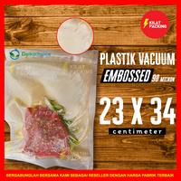Gambar PLASTIK VACUUM VACUM VAKUM BAG MAKANAN POLOS EMBOSSED EMBOS - 23x34 - EMBOSS BENING dari kilat packing undefined 3 Tokopedia
