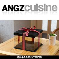 Gambar Wadah Tempat Kotak Kue Box Kue Warna Hitam Mika Hantaran Lamaran Nikah - 22x22x16cm dari ANGZCOMMERZ undefined 3 Tokopedia