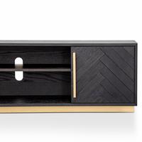 Gambar CUSTOM | Meja / Bufet TV Kayu Jati Industria Hitam Matte - Credenza dari Andrian Furniture undefined 4 Tokopedia