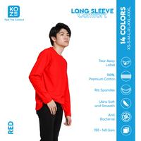 Gambar RED LONGSLEEVE KAOS POLOS KOZE COMBED 30s XXXL dari KOZE JAKARTA undefined 2 Tokopedia
