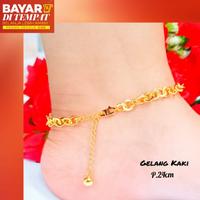 Gambar Gelang Kaki Dewasa motif Nori besar,terkini emas *tidak karat,termurah - gold 1 dari MarkasNYATitaniumACC undefined 1 Tokopedia