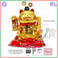Gambar Patung Kucing Hoki Keberuntungan Rejeki Maneki Neko Lucky Cat Baterai dari Asesoris_Natal undefined 1 Tokopedia
